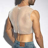 ES Collection Beachy Net Midriff Crop Top (TS338)