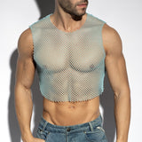 ES Collection Beachy Net Midriff Crop Top (TS338)