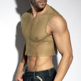 ES Collection Beachy Net Midriff Crop Top (TS338)