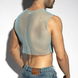 ES Collection Beachy Net Midriff Crop Top (TS338)