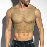 ES Collection Beachy Net Midriff Crop Top (TS338)