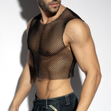 ES Collection Beachy Net Midriff Crop Top (TS338)