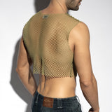 ES Collection Beachy Net Midriff Crop Top (TS338)