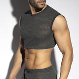 ES Collection Checkmate Midriff Crop Top (TS342)