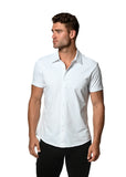 St33le Solid Cotton Stretch Knit Jersey Short Sleeve Shirt (963)