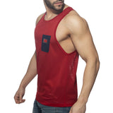 Addicted Pocket Contrast Tank Top (AD1174)