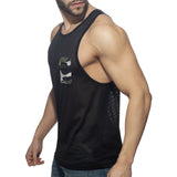 Addicted Pocket Contrast Tank Top (AD1174)