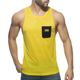 Addicted Pocket Contrast Tank Top (AD1174)