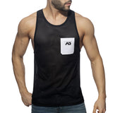 Addicted Pocket Contrast Tank Top (AD1174)