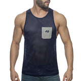 Addicted Pocket Contrast Tank Top (AD1174)