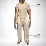 ES Collection Raw Crochet V-Neck T-Shirt (TS351)