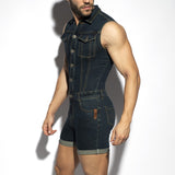 ES Collection Urban Denim Jumpsuit Shorts (ESJ069)