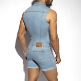ES Collection Urban Denim Jumpsuit Shorts (ESJ069)