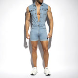 ES Collection Urban Denim Jumpsuit Shorts (ESJ069)