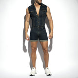ES Collection Urban Denim Jumpsuit Shorts (ESJ069)