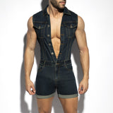 ES Collection Urban Denim Jumpsuit Shorts (ESJ069)