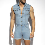 ES Collection Urban Denim Jumpsuit Shorts (ESJ069)