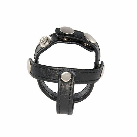 H-Type Ball Speader Leather Cockring 95073