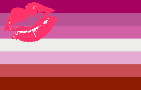 Lipstick Lesbian Flag Silkscreened 3' x 5' Polyester