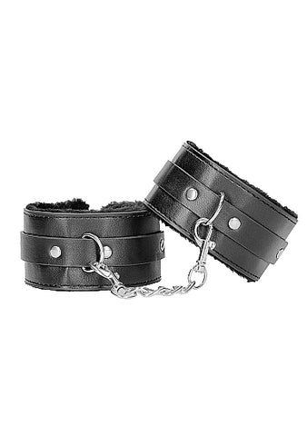 Shots - Ouch! B&W - Plush Bonded Leather Ankle Cuffs w Adjustable Straps (26.74546)