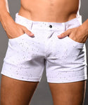 Andrew Christian Summer Sparkle Stretch Jean Shorts (6736)