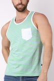 Timoteo Coral Sands Striped Tank Top (TMS199)