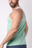 Timoteo Coral Sands Striped Tank Top (TMS199)