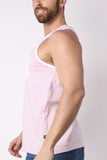 Timoteo Coral Sands Striped Tank Top (TMS199)