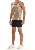 St33le Stretch Mettalic Tank Top - Gold Diamond (8901)