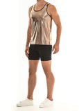 St33le Stretch Mettalic Tank Top - Micro Squares (8903)