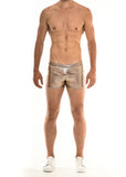 St33le Stretch Mettalic Shorts - Gold Diamond (9001)