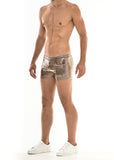St33le Stretch Mettalic Shorts - Microsquares (9004)
