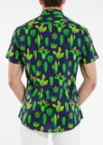 St33le Printed Cotton Knit Jersey Short Sleeve Shirt - Cactus (9237)