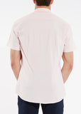 St33le Solid Knit Stretch Short Sleeve Shirt With Placket Tape Detail (962)