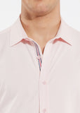 St33le Solid Knit Stretch Short Sleeve Shirt With Placket Tape Detail (962)