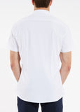 St33le Solid Knit Stretch Short Sleeve Shirt With Placket Tape Detail (962)