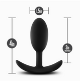 Blush - Anal Adventures Platinum - Silicone Vibra Slim Plug - Medium (9.11875)