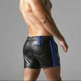 Locker Gear Striped Leatherette Short (LK0962)