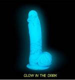 Addiction Brandon 7.5" Glow-in-the-Dark Dildo With Balls