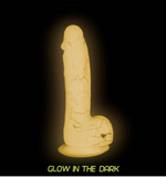 Addiction Brandon 7.5" Glow-in-the-Dark Dildo With Balls