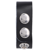 Rock Solid - The Leather 3-Snap CockRing Black (3700.09)