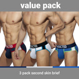 Addicted 3-Pack Second Skin Brief (AD897)