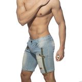 Addicted Jean Bermuda Shorts With Patches (AD1096)