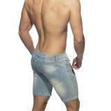 Addicted Jean Bermuda Shorts With Patches (AD1096)