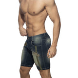 Addicted Jean Bermuda Shorts With Patches (AD1096)