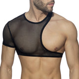 Addicted Irregular Mesh Crop Top (ADF163)