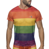 Addicted Mesh Rainbow T-Shirt (AD1167)