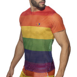Addicted Mesh Rainbow T-Shirt (AD1167)
