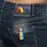 Addicted Rainbow Tape Bermuda Shorts (AD990)