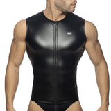 Addicted Zip Sleeveless Fetish Shirt (AD1036)